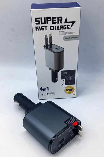 🔌✨ شاحن قابل للسحب 4 في 1 4-in-1 Retractable Charger