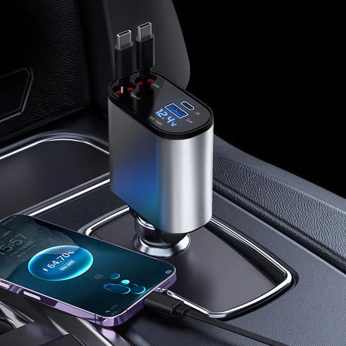 🔌✨ شاحن قابل للسحب 4 في 1 4-in-1 Retractable Charger